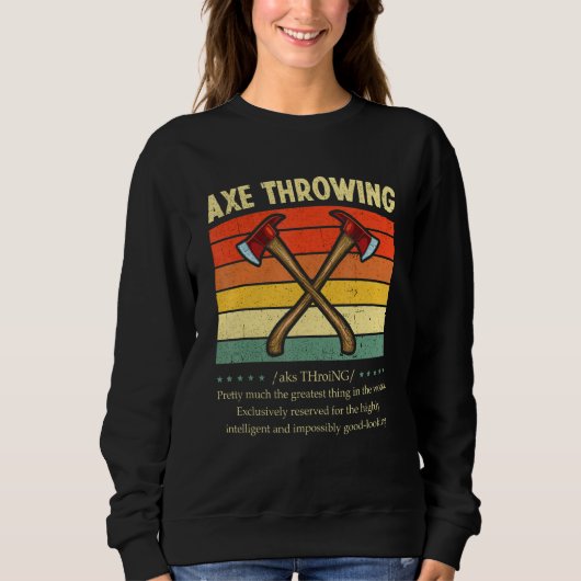 Ax Throwing Definition Retro Hatchet Ax Thrower L Trui (Voorkant)
