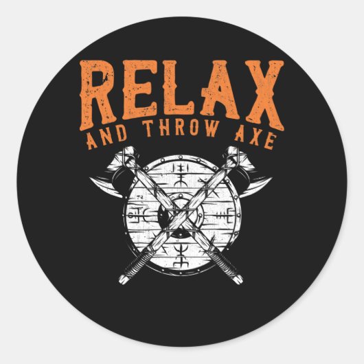 Ax Throwing Gezegde Woodarbeider Joke Ax Thrower Ronde Sticker (Voorkant)