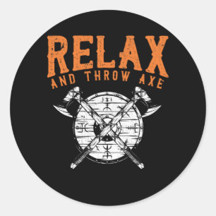 Ax Throwing Gezegde Woodarbeider Joke Ax Thrower Ronde Sticker