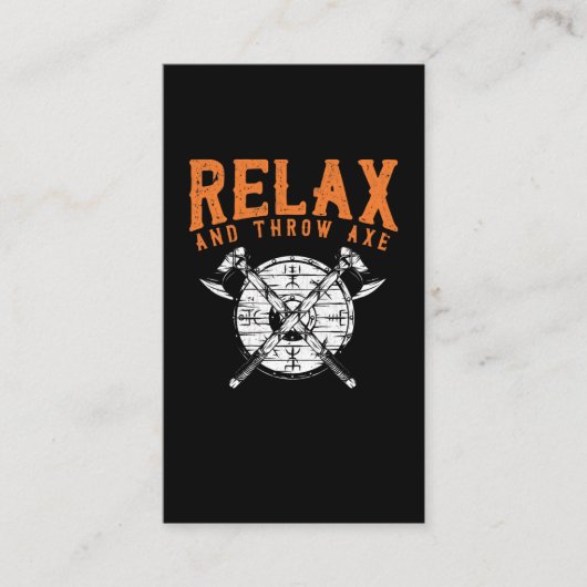 Ax Throwing Gezegde Woodarbeider Joke Ax Thrower Visitekaartje (Voorkant)