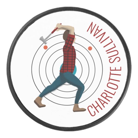 Ax Throwing Hockey Puck (Voorkant)