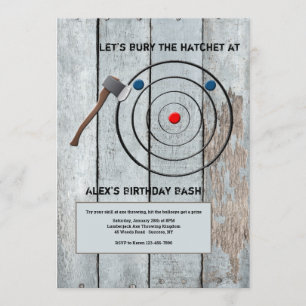 Ax Throwing Invitation Kaart