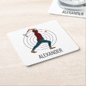 Ax Throwing Kartonnen Onderzetters (Schuin)