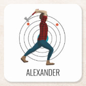 Ax Throwing Kartonnen Onderzetters (Voorkant)