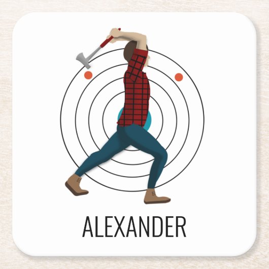 Ax Throwing Kartonnen Onderzetters (Voorkant)