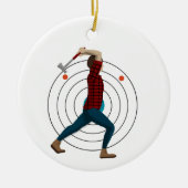 Ax Throwing Keramisch Ornament (Voorkant)