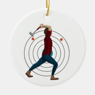 Ax Throwing Keramisch Ornament