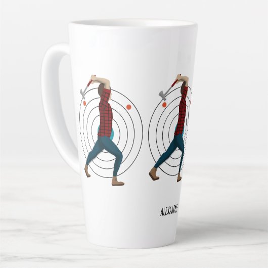 Ax Throwing Latte Mok (Linkerhoek)