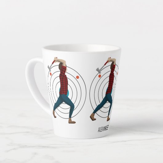 Ax Throwing Latte Mok (Linkerhoek)