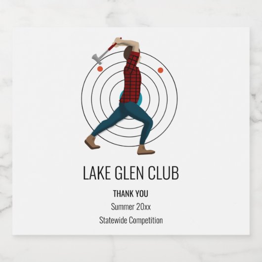 Ax Throwing Likeurfles Etiket (Enkel label)