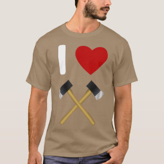 Ax Throwing Mannen Hatchet Darts Wood 3 T-shirt