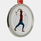 Ax Throwing Metalen Ornament (Rechts)