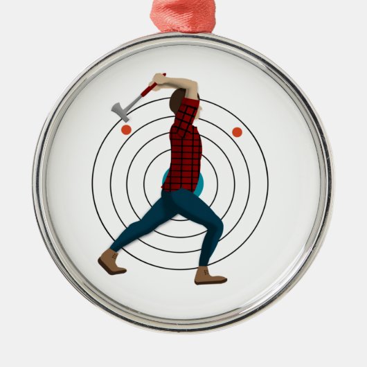 Ax Throwing Metalen Ornament (Voorkant)