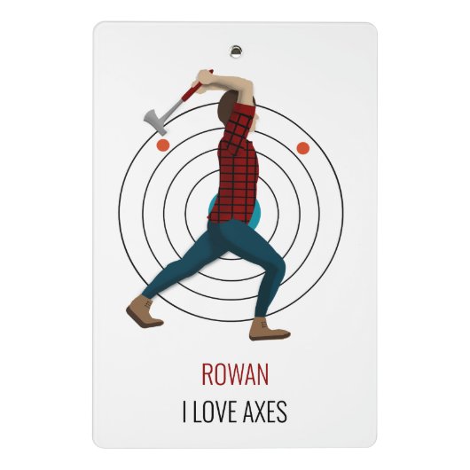 Ax Throwing Mini Klembord (Achterkant)