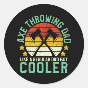  Ax Throwing Pap Vaderdag Ronde Sticker