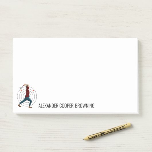 Ax Throwing Post-it® Notes (Op bureau)