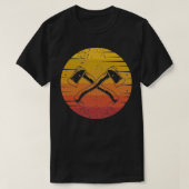 Ax Throwing Retro Sunset Ax Throwing Hatchett Lu T-shirt (Design voorkant)