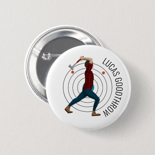 Ax Throwing Ronde Button 5,7 Cm (Voorkant /achterkant)