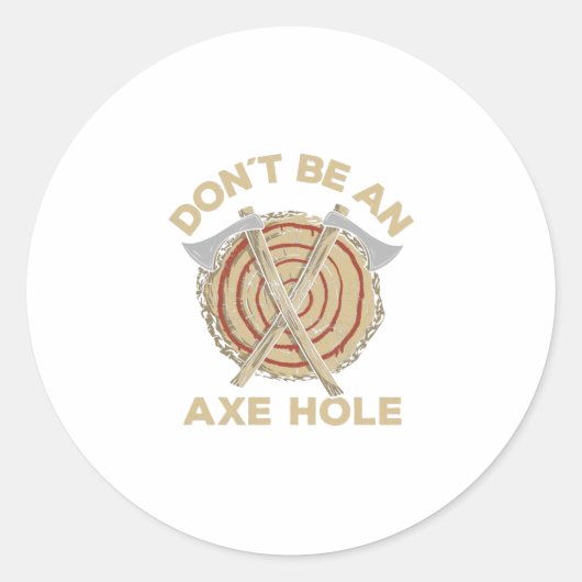 Ax Throwing Ronde Sticker (Voorkant)