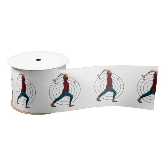 Ax Throwing Satijnen Lint (Spoel)