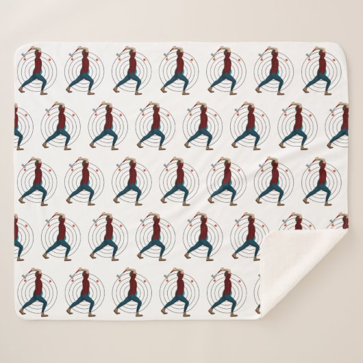 Ax Throwing Sherpa Deken (Voorkant (horizontaal))