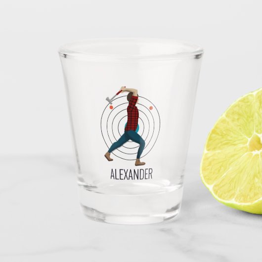 Ax Throwing Shot Glas (Voorkant)