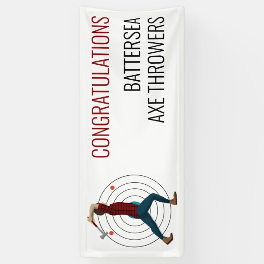 Ax Throwing Spandoek (Verticaal)