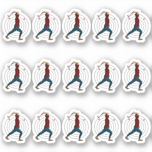 Ax Throwing Sticker (Voorkant)