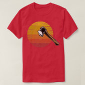 Ax Throwing Sunset Ax Throwing Hatchett Lumberja T-shirt (Design voorkant)