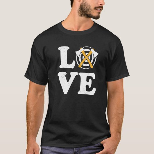 Ax Throwing Target Practice Hatchet Throwing Spor T-shirt (Voorkant)