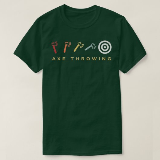 Ax Throwing Target Retro T-shirt (Design voorkant)
