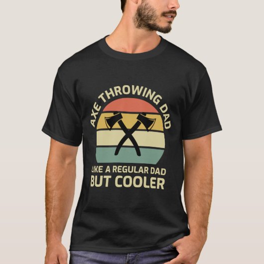 Ax Throwing Thrower Hatchet Dad Retro T-shirt (Voorkant)
