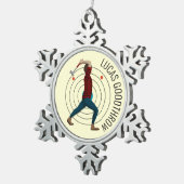 Ax Throwing Tin Sneeuwvlok Ornament (Rechts)