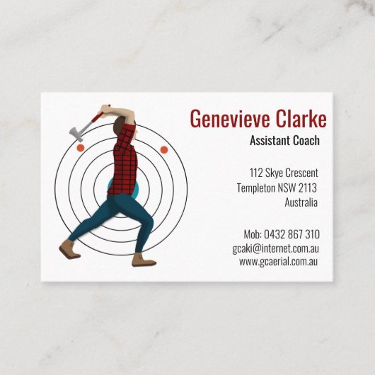 Ax Throwing Visitekaartje (Voorkant)