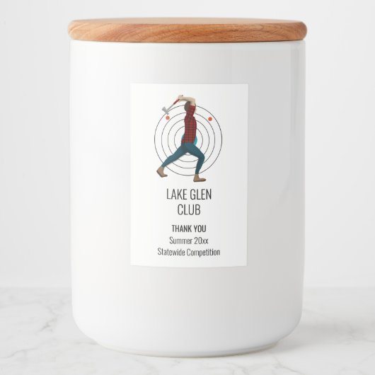 Ax Throwing Voedselcontainer Etiket (Voorkant)