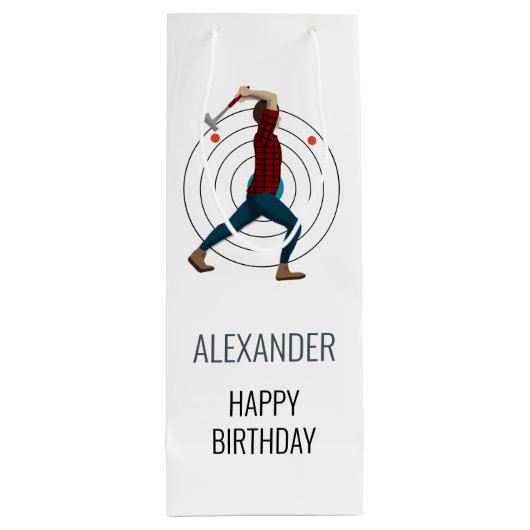 Ax Throwing Wijn Cadeautas (Achterkant)