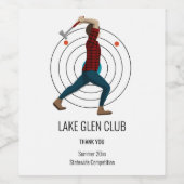 Ax Throwing Wijn Etiket (Enkel label)