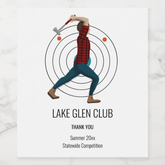 Ax Throwing Wijn Etiket (Enkel label)