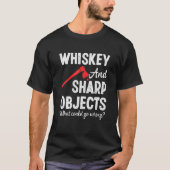 Ax Throwing Wine Sharp Objects Hatchet Lumberjack T-shirt (Voorkant)