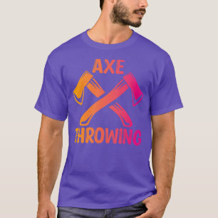Ax-werptende X-schuifende lankovers Ax Throwing De T-shirt