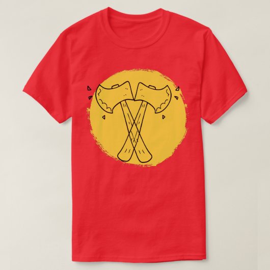 Ax-wielvormig ontwerp t-shirt (Design voorkant)
