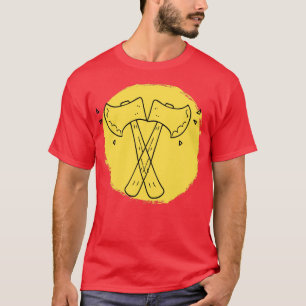 Ax-wielvormig ontwerp t-shirt