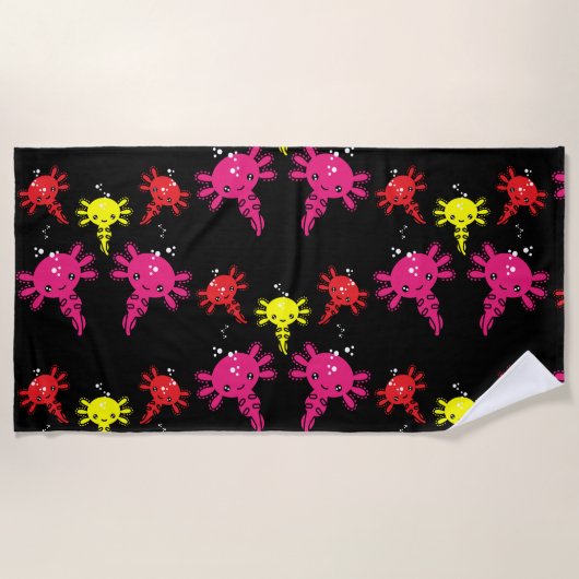 Axaotl Salamander Kinder Gift Strandlaken (Voorkant)