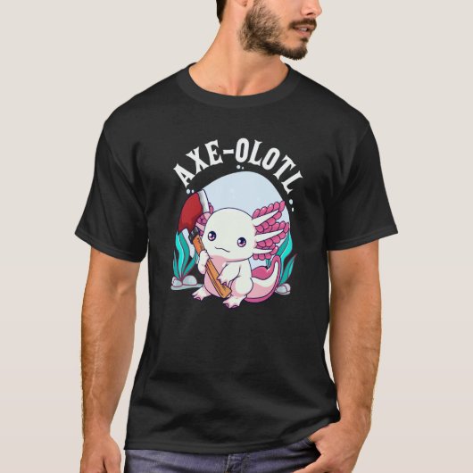 Axe olotl Cute Axolotl Holding Axe Axolotl Lumberj T-shirt (Voorkant)
