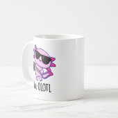 Axe-olotl Grappig dier Axolotl Pun Koffiemok (Voorkant links)