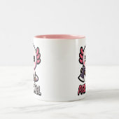 Axe-Olotl! Schattigee axolotl-pen Tweekleurige Koffiemok (Center)