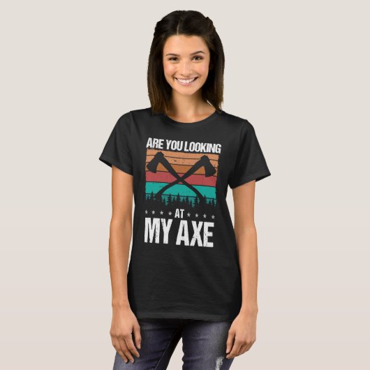 Axe Throwing Are you looking at my Axe Hatchet Thr T-shirt (Voorkant volledig)