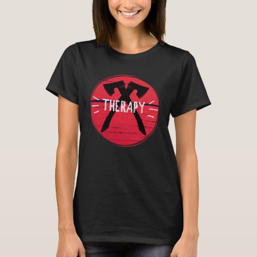 Axe Throwing Therapy Graphic T-shirt (Voorkant)