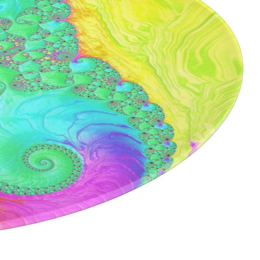 AXEL~ 3D Geel Groen Roze origineel ontwerp Snijplank (Hoek)