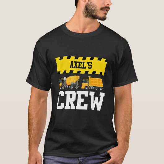 Axel Construction Crew Custom Dumptruck Dump Truck T-shirt (Voorkant)